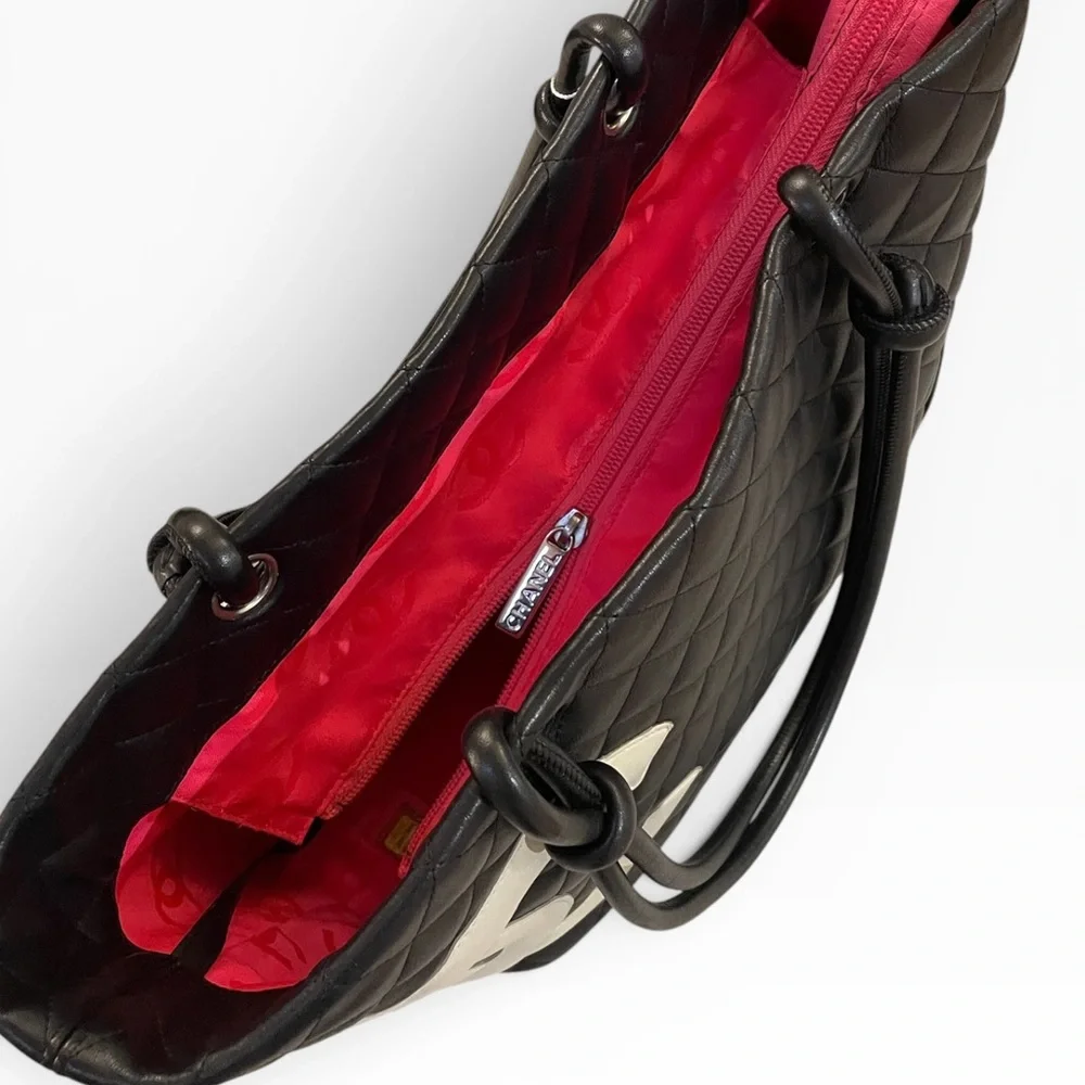 Chanel  Cambon Quilted Lambskin Leather Tote